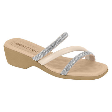 Beira Rio 8527-107 Slip-on Sandal in Cream